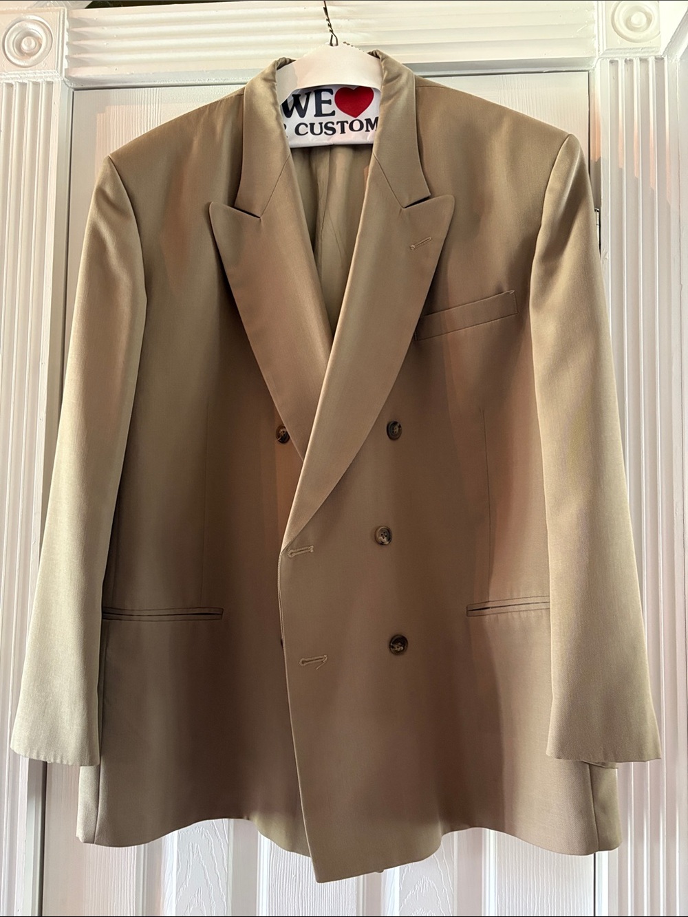 City Streets Double-Breasted Khaki Blazer